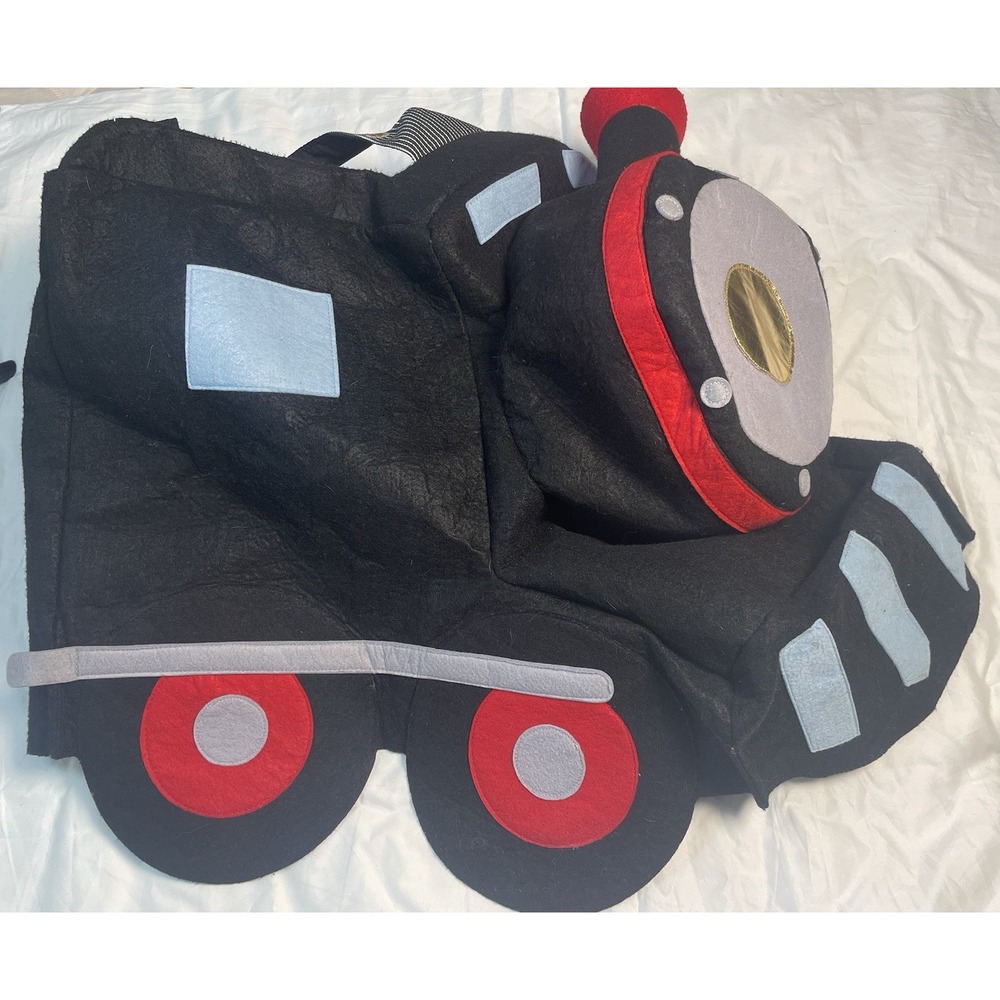 Pottery Barn Kids Train Costume Size 4-6 Engine Halloween Toddler Dress Up Black